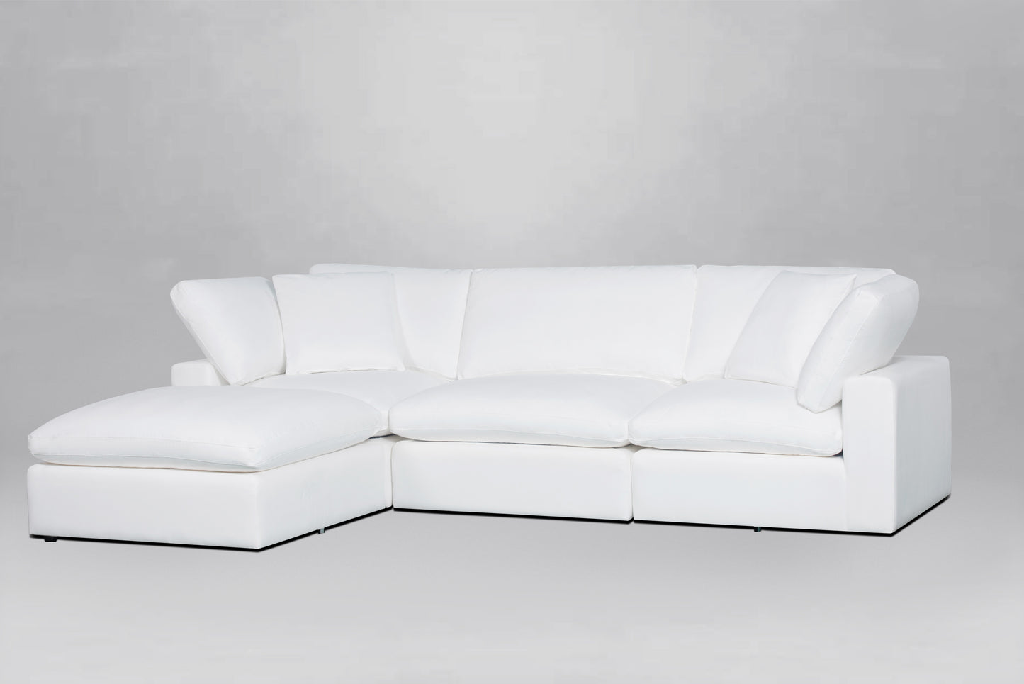 Seccional modular de 4 piezas en color blanco de lujo