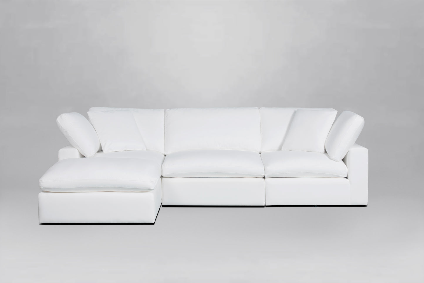 Seccional modular de 4 piezas en color blanco de lujo