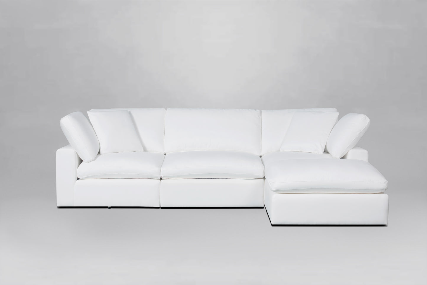 Seccional modular de 4 piezas en color blanco de lujo