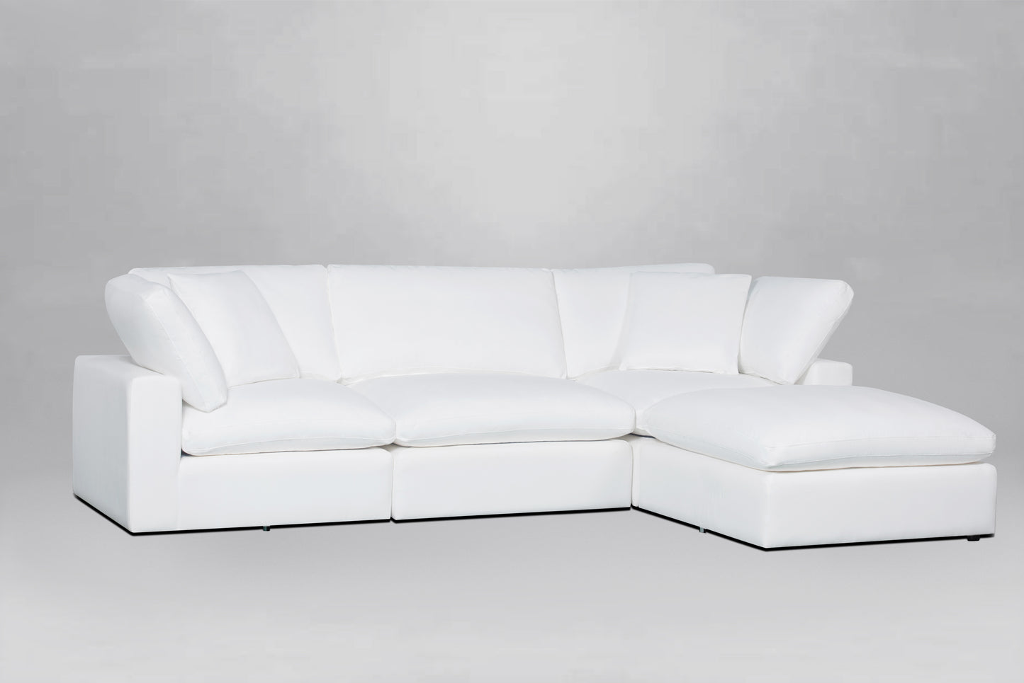 Seccional modular de 4 piezas en color blanco de lujo