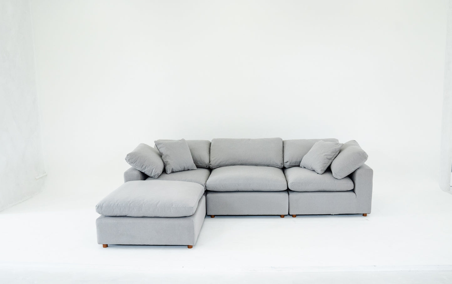 Classic Gray 4-Piece Modular Sectional