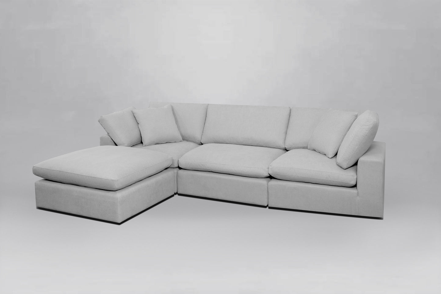 Classic Gray 4-Piece Modular Sectional