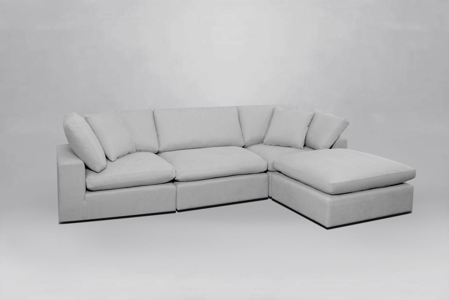 Classic Gray 4-Piece Modular Sectional