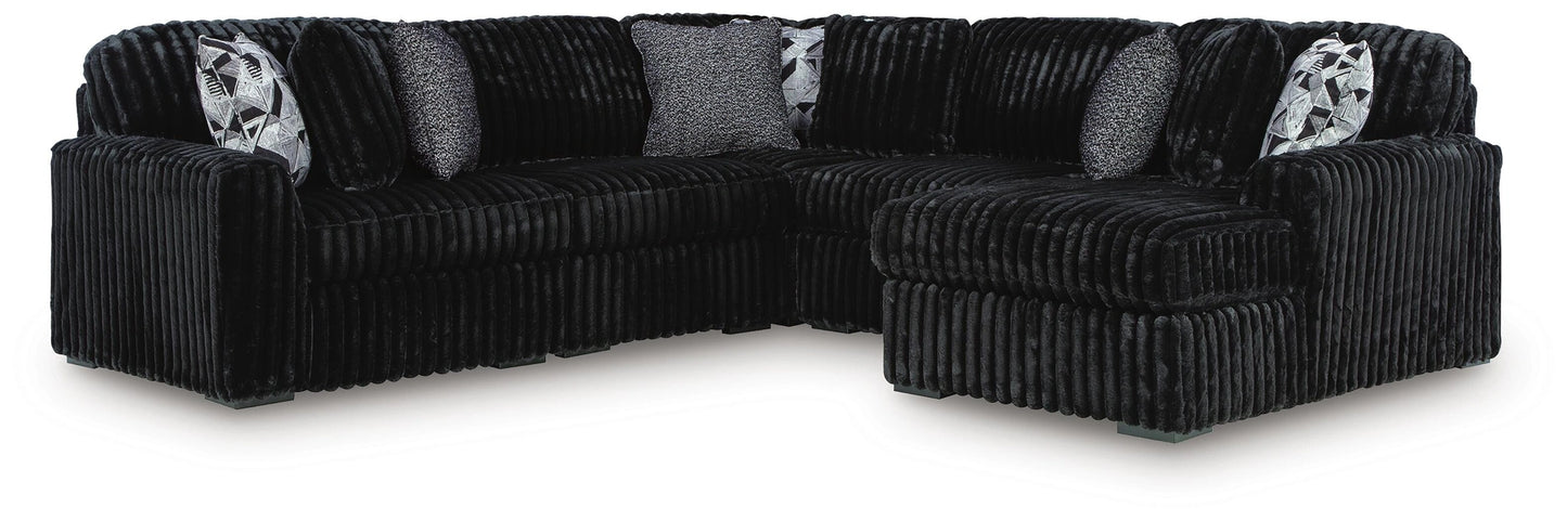 Midnight-Madness Sectional with Chaise
