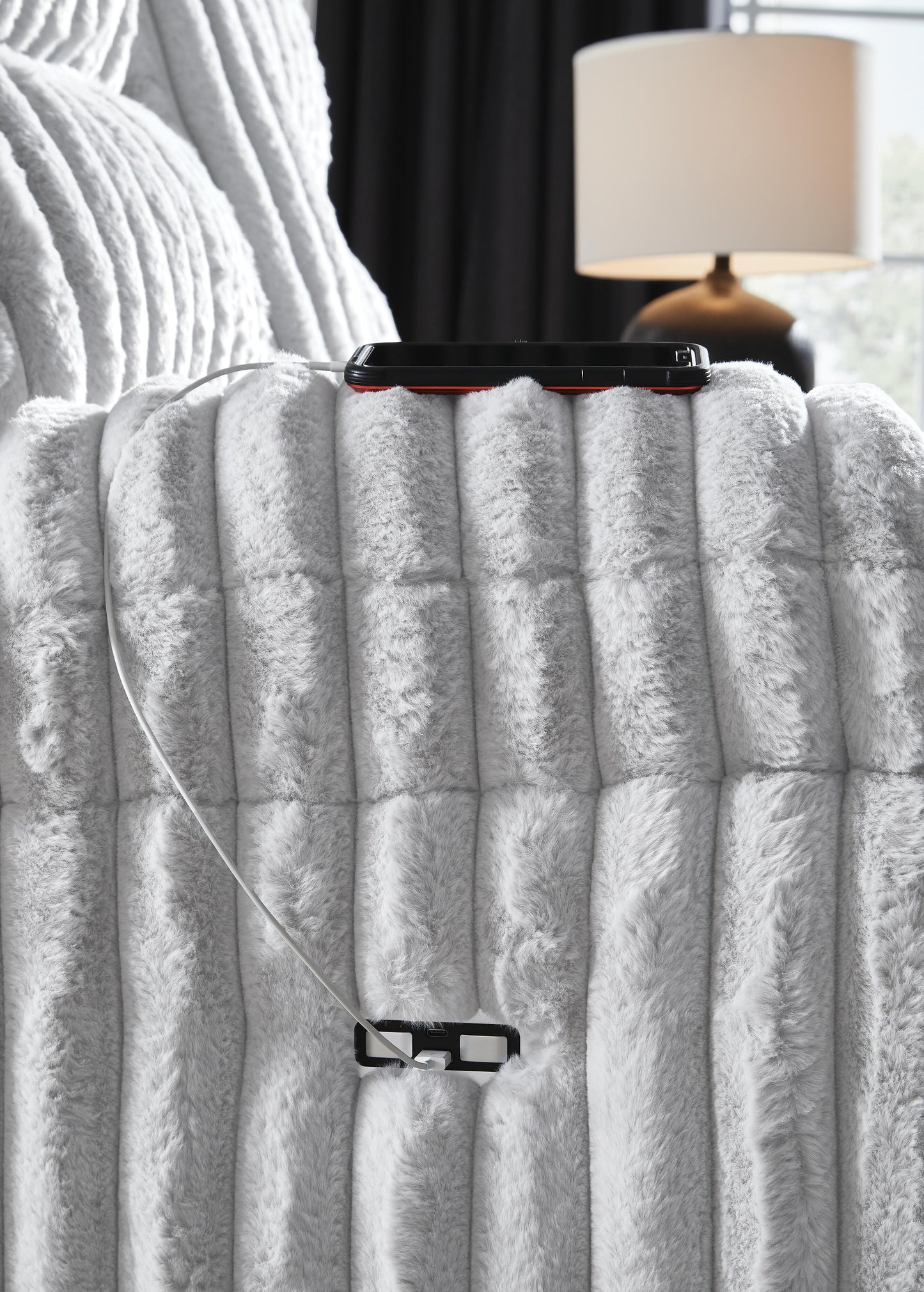 Rhines Falls Power Reclining Sofa with Drop Down Table