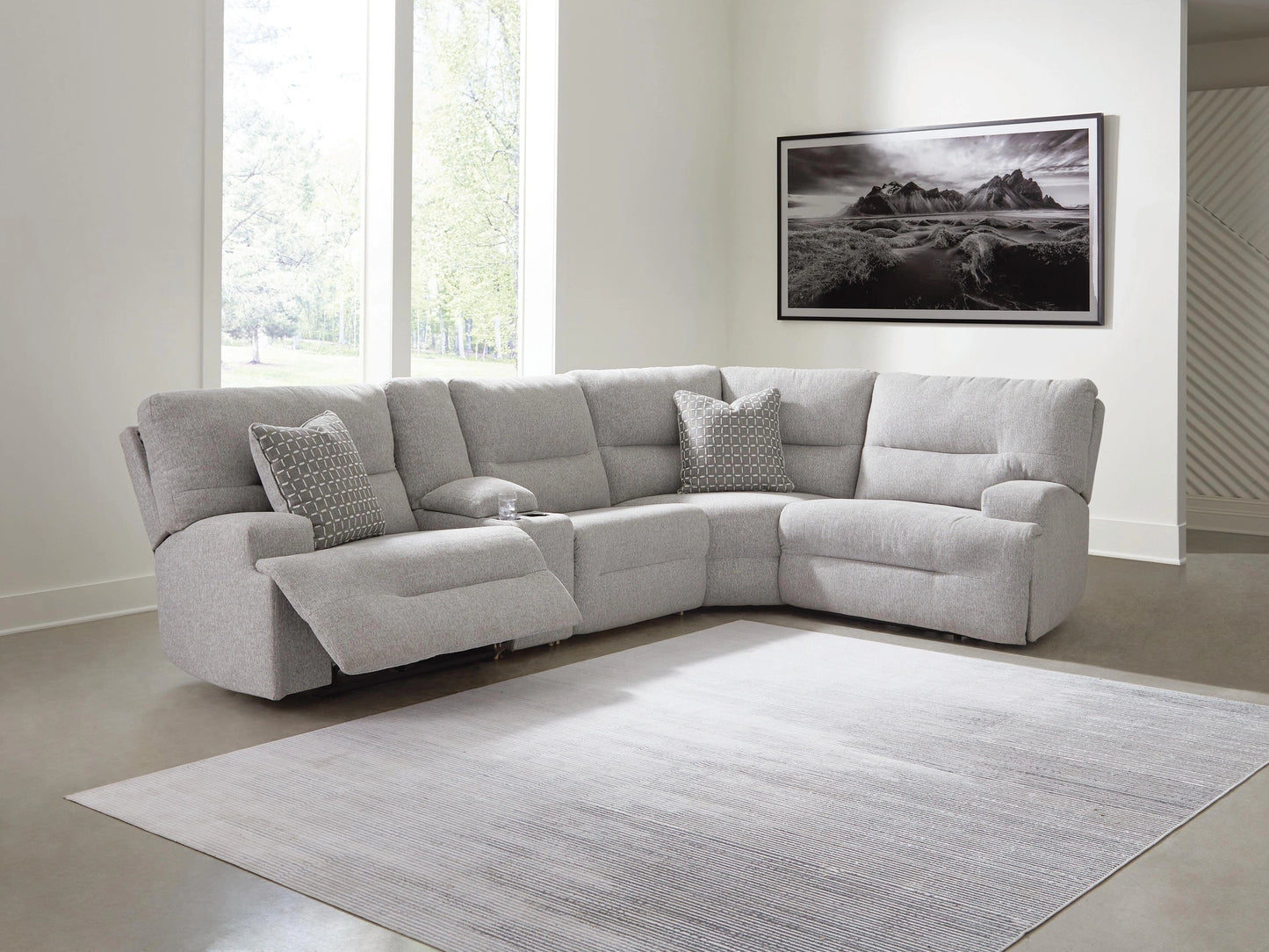 Acklen Place Power Reclining Sectional with Storage Console