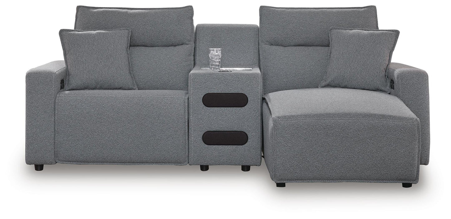Modmax II Power Reclining Sectional with Chaise and Audio Console