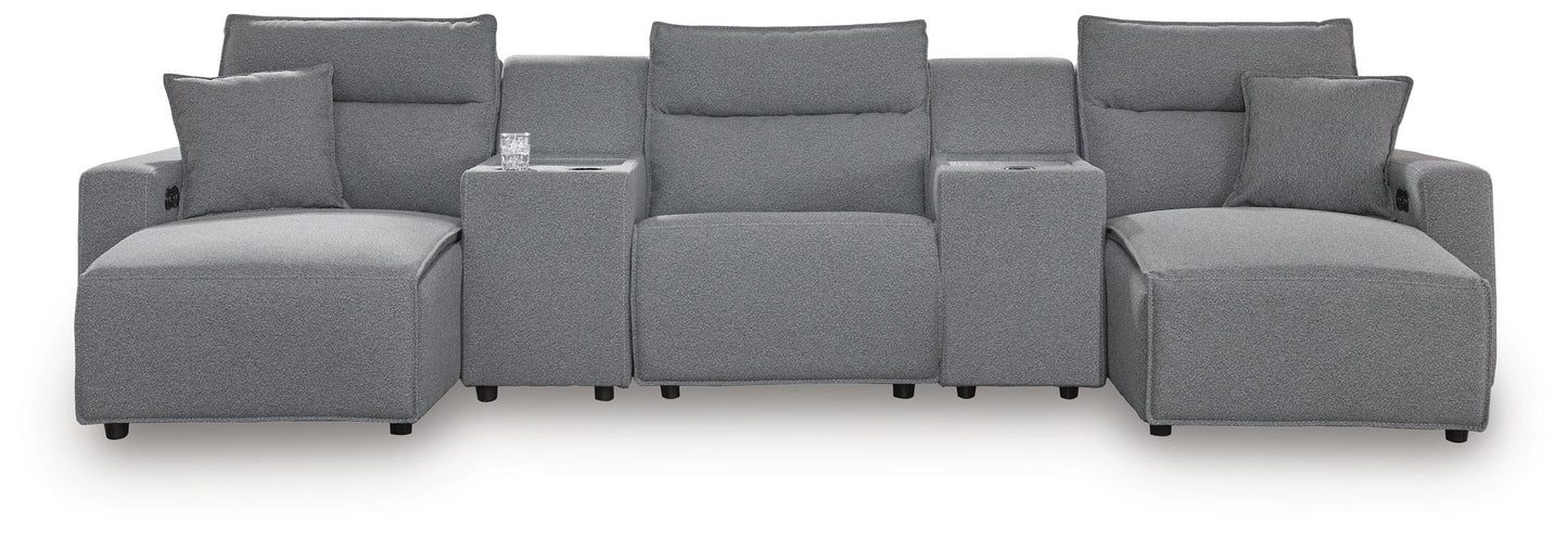 Modmax II Power Reclining Sectional with Chaise and Consoles