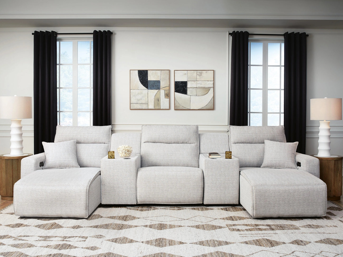 Modmax II Power Reclining Sectional with Chaise and Consoles