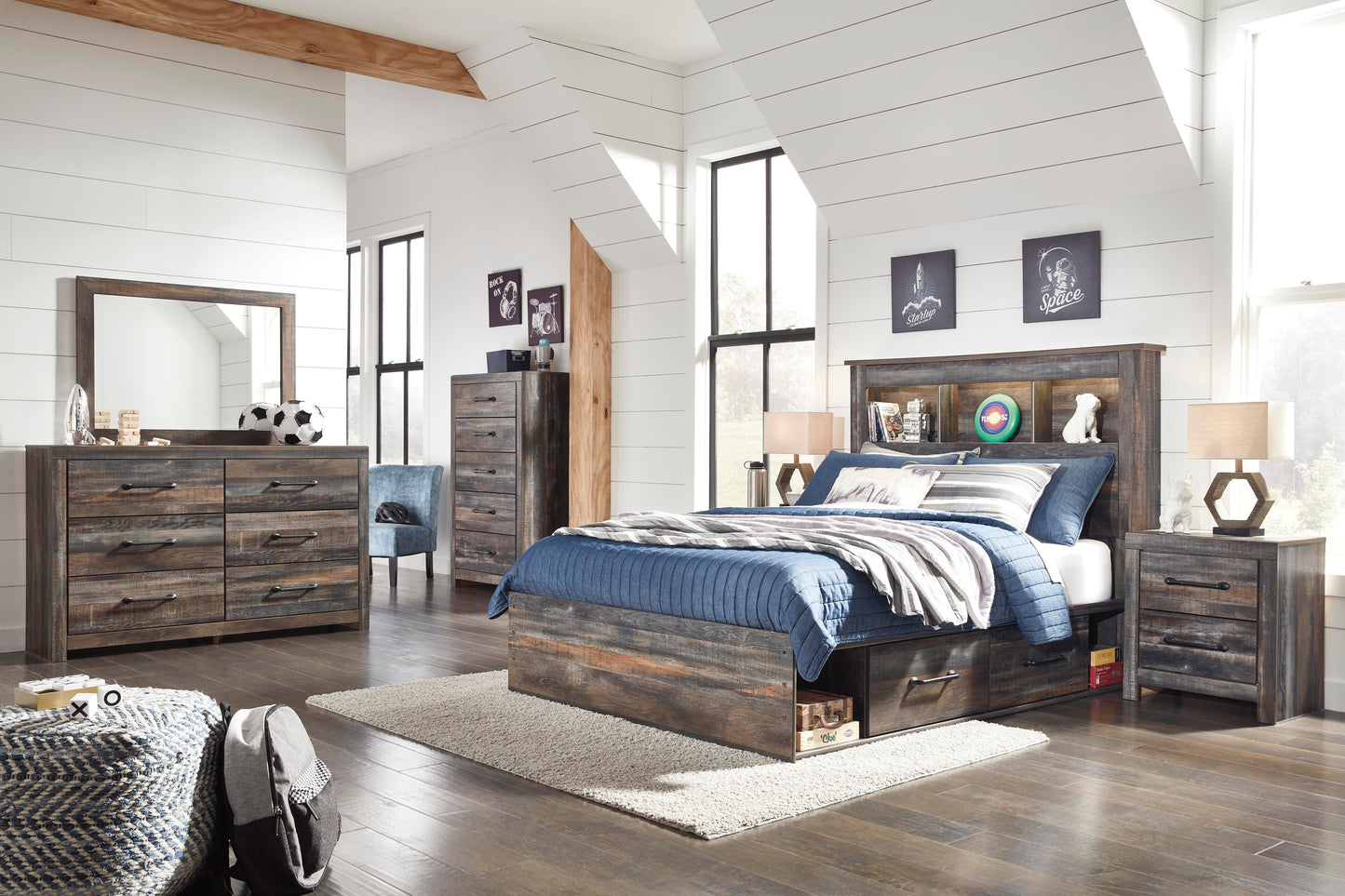 Drystan Youth Bed with 2 Storage Drawers