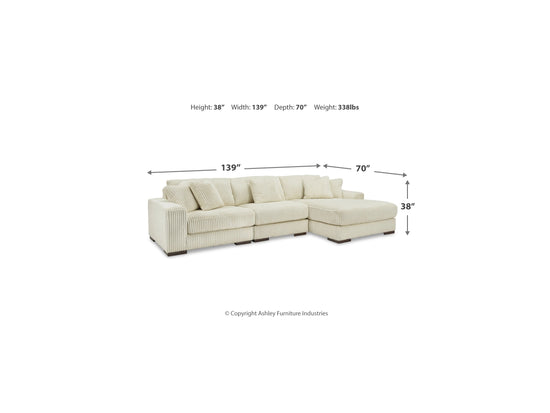 Lindyn 3-Piece Right Chaise Sectional