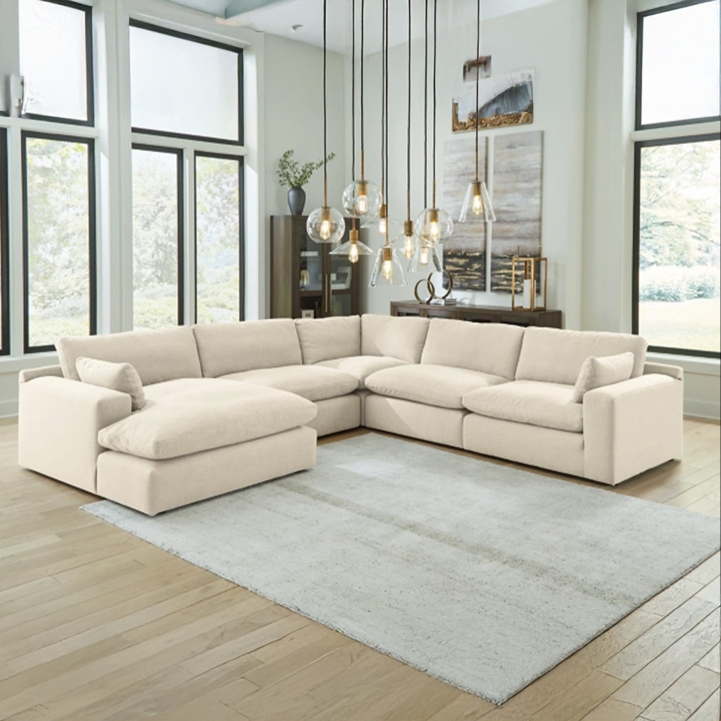 Elyza 5-Piece Modular Sectional Sofa with Left Chaise
