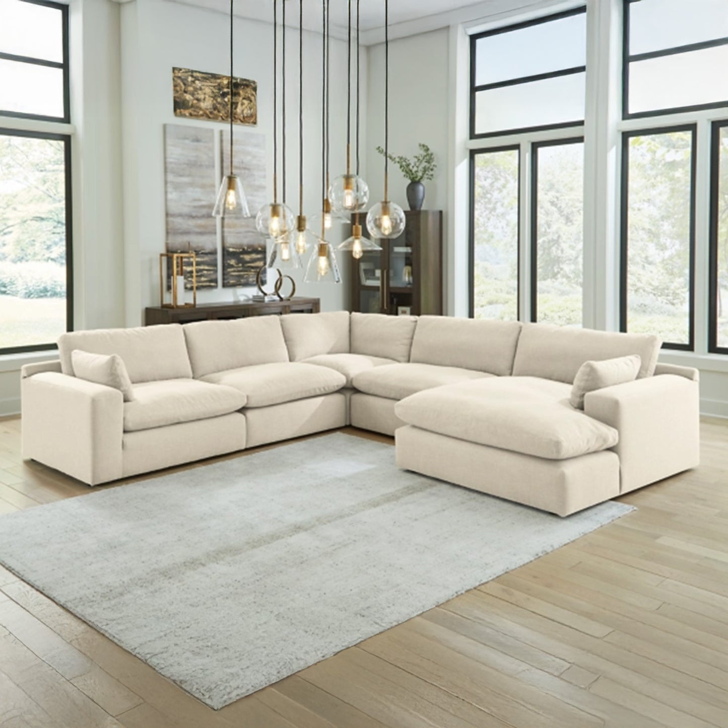 Elyza 5-Piece Modular Sectional Sofa with Right Chaise