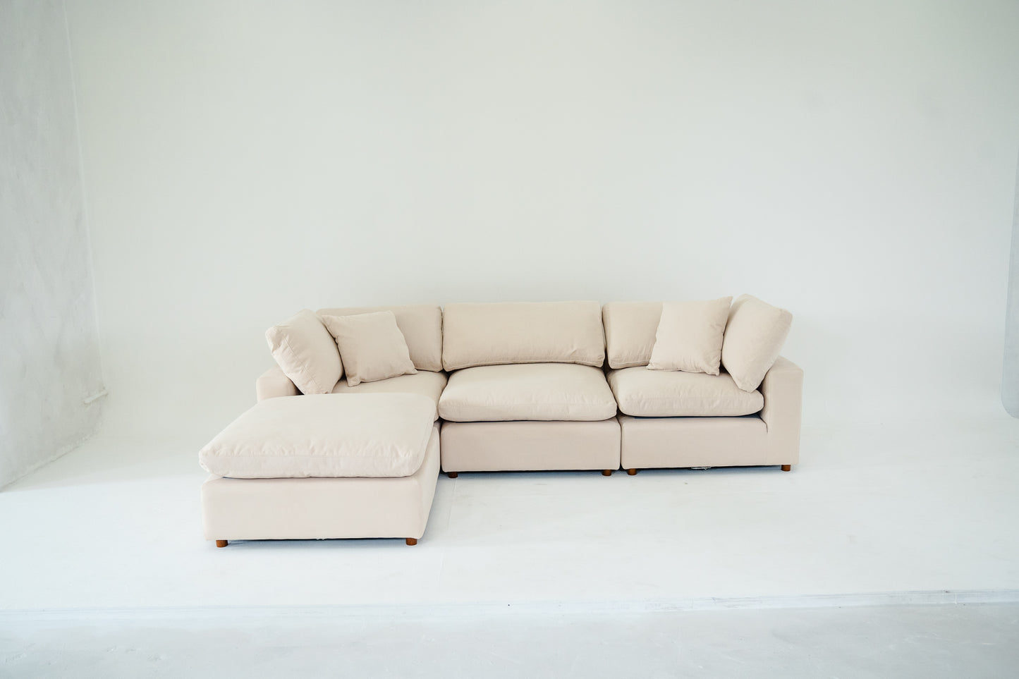 Classic Beige 4-Piece Modular Sectional