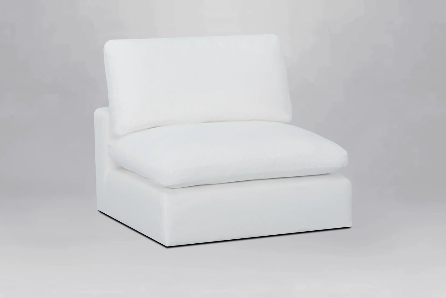 Deluxe White Armless Chair