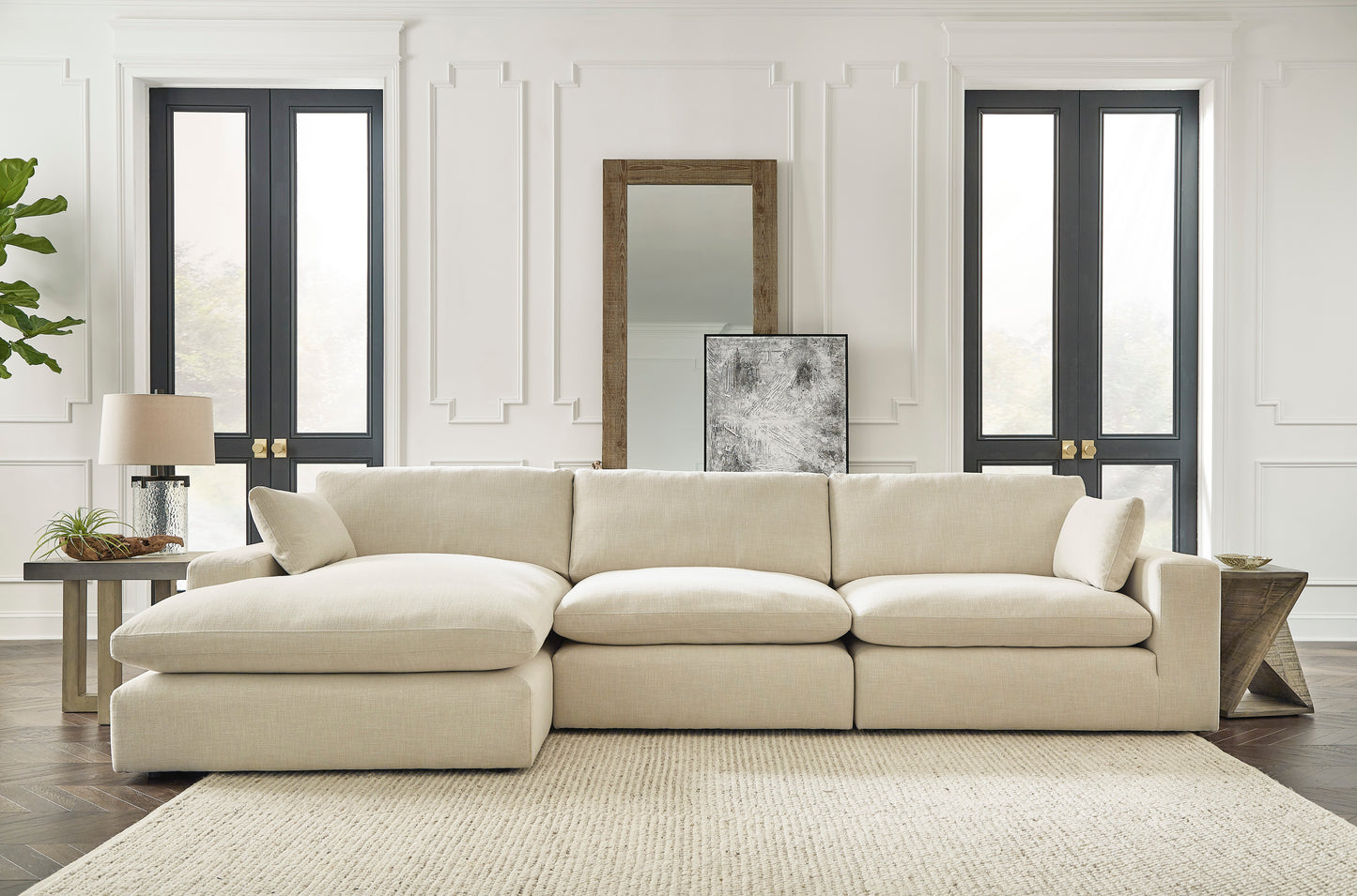 Elyza 3-Piece Sectional Sofa with Left Arm Facing Chaise