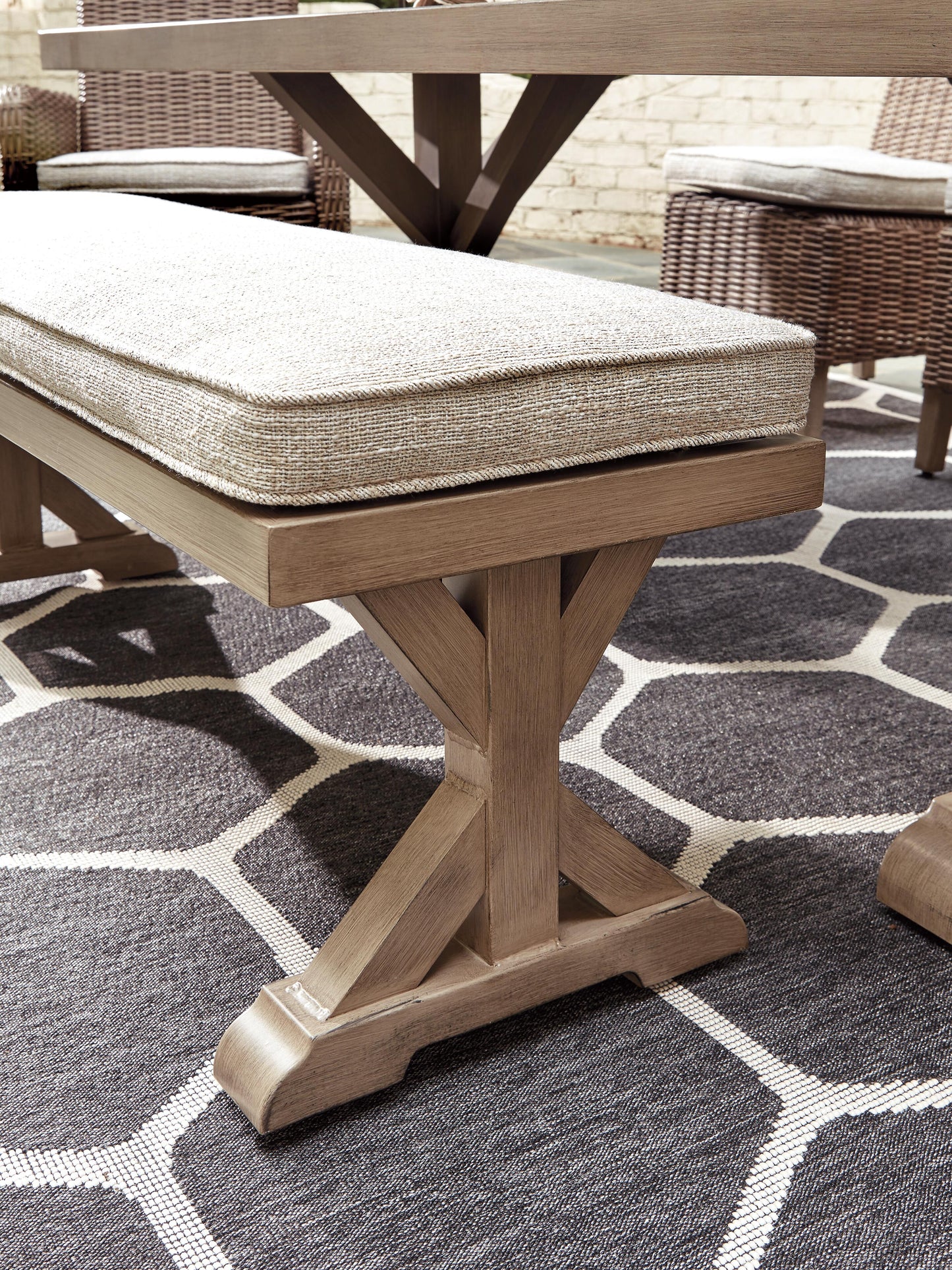 Beachcroft Outdoor Bench with Cushion