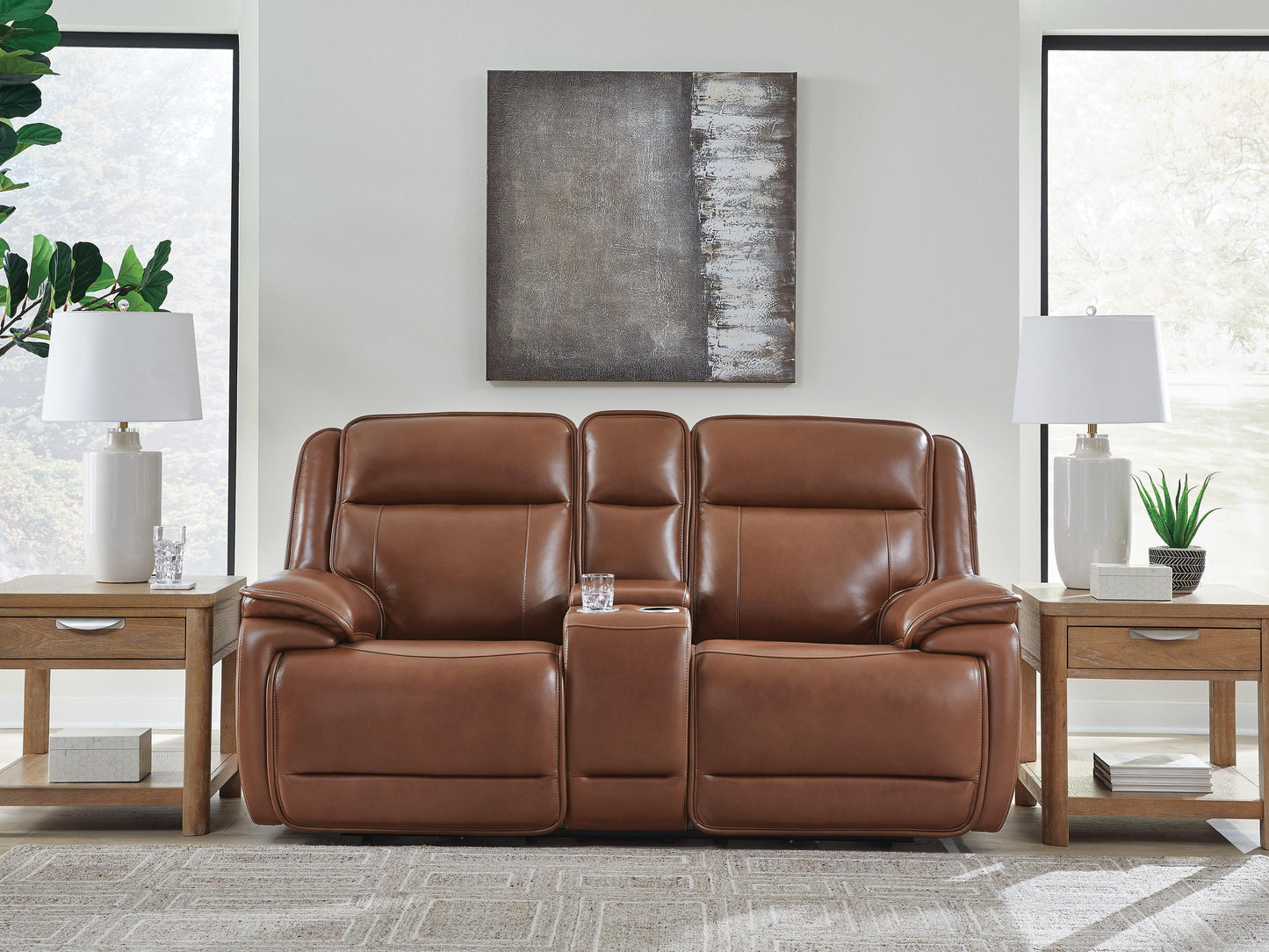 Healy Pier Power Reclining Loveseat with Console