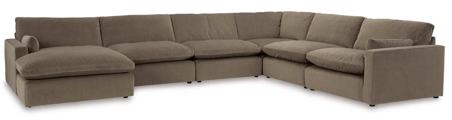 Sophie Cocoa 6-Piece Modular Sectional with Left Chaise