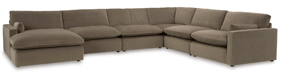 Sophie Cocoa 6-Piece Modular Sectional with Left Chaise