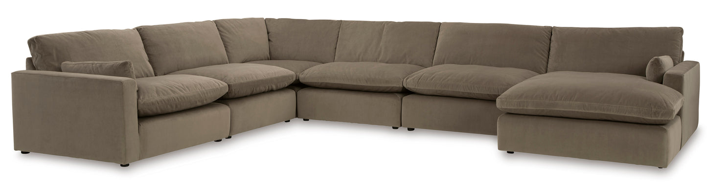 Sophie Cocoa 6-Piece Modular Sectional with Right Chaise