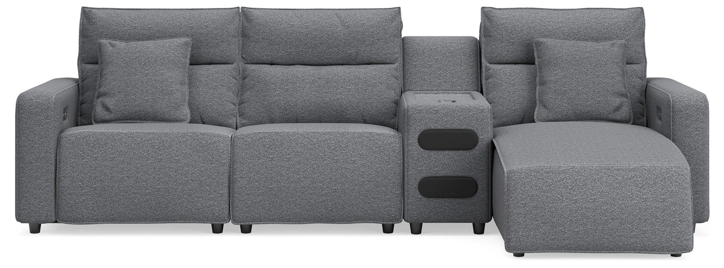 Modmax II Reclining Sectional with Chaise and Audio Console