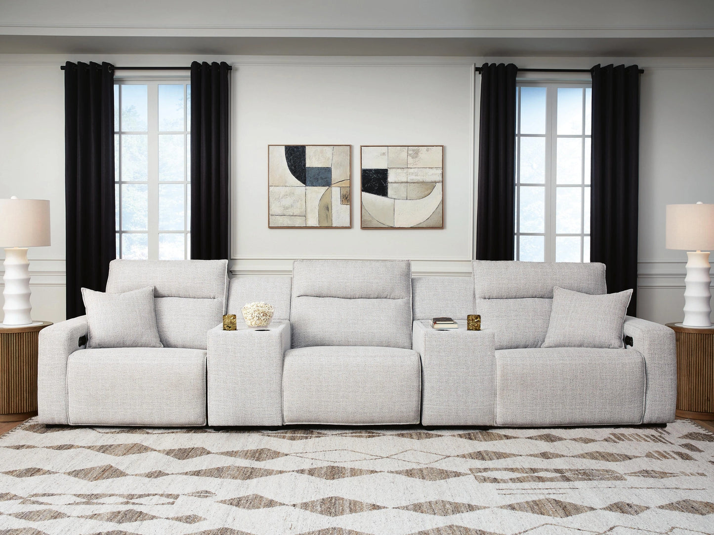 Modmax II Power Reclining Sectional with Consoles