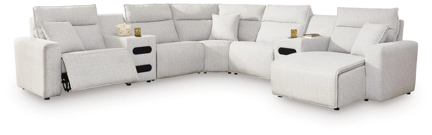 Modmax II Power Reclining Sectional with Chaise and Audio Consoles