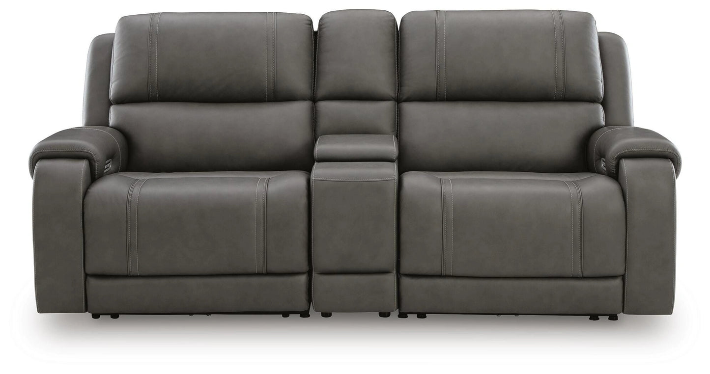 5Z - Pittson Power Reclining Sectional Loveseat with Console